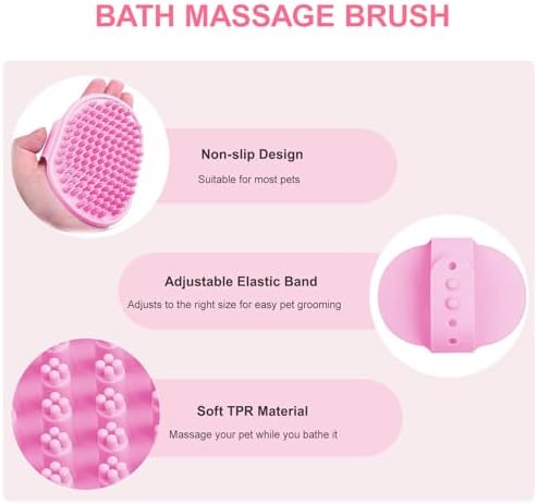 2 PCS Pink Pet Washing Gloves - Image 3