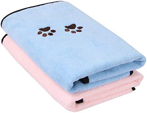 Pet Dog Cat Microfiber Drying Towel Ultra Absorbent Great by Wipela