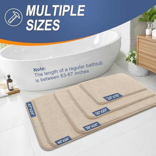 OLANLY Thick Memory Foam Bathroom Rugs 30x20, Absorbent Bath Mat - Image 5