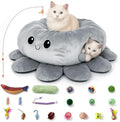 Cat Tunnel Bed for Indoor Cats, Peekaboo Cat Cave Bed by FortheHeartbeatinYourLap