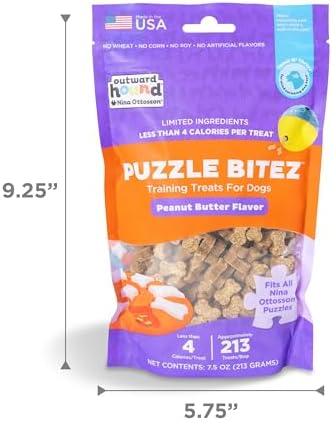 Outward Hound Nina Ottosson Puzzle Bitez Dog Treats, Peanut Butter, 7.5 oz - Image 6