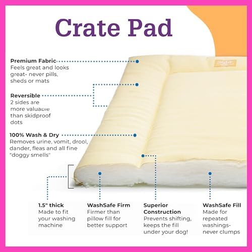 Pet Dreams 3-Piece Set Includes Dog Crate Cover, Dog Mat & Bumper Pad- Washable - Image 3
