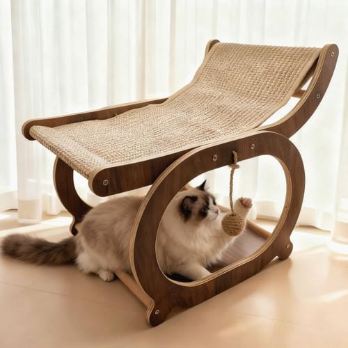 Sisal Cat Scratcher Chair, Elevated Cat Lounge Beds - Image 4