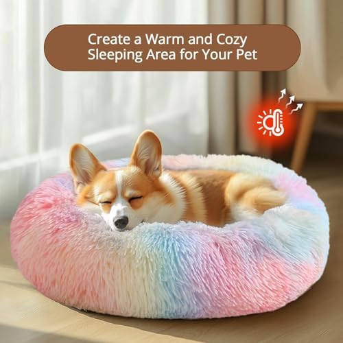 JOLLYVOGUE Calming Dog Beds Large Sized Dog, 36in Donut Washable Large Pet Bed - Image 4