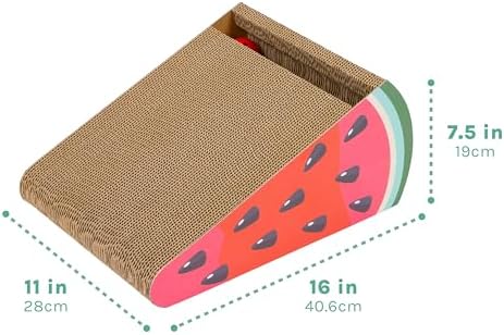 Kitty City Watermelon Slice Corrugate Cat Scratcher - Image 3
