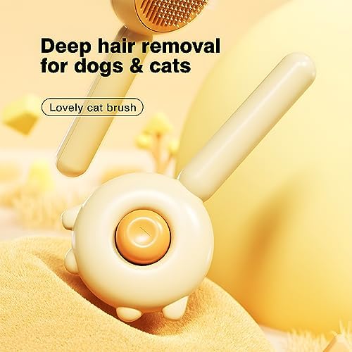 Pet Grooming Brush for Cats and Dogs, Self-Cleaning Sliker Brush for Removes - Image 2