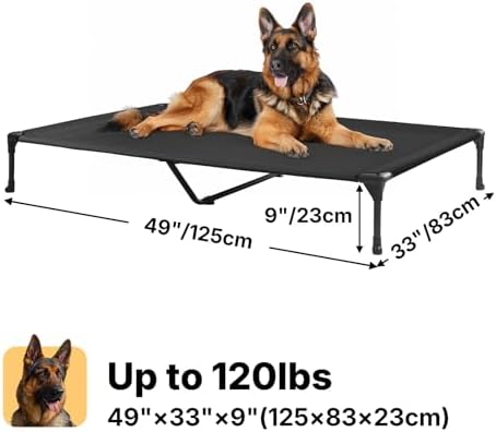 Veehoo Cooling Elevated Dog Bed, Portable Raised Pet Cot - Image 6