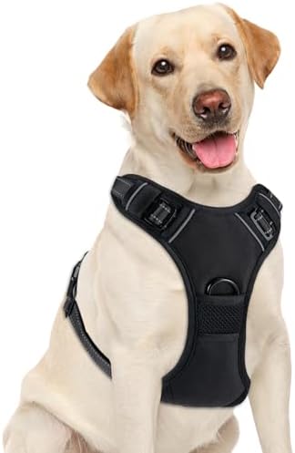 No Pull Dog Harness, Adjustable Reflective Front Clip Pet Vest by Unknown