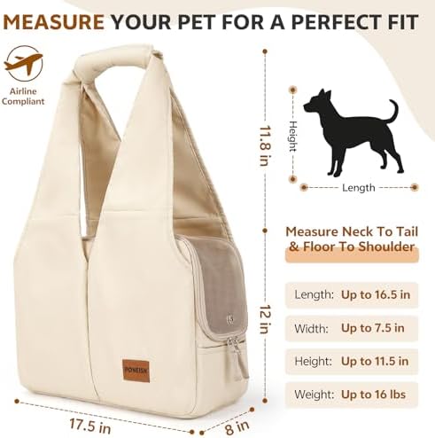 Dog Purse Carrier for Small Dogs and Cats, Soft-Sided Pet Tote Bag - Image 2