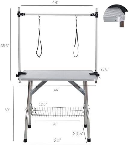 46" Dog Grooming Table Foldable Pet Grooming Tables - Image 2