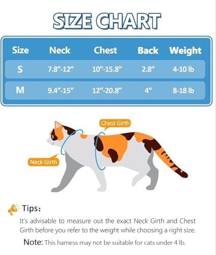 Halypet Cat Harness and Leash Set, Escape Proof Cat Harnesses - Image 3