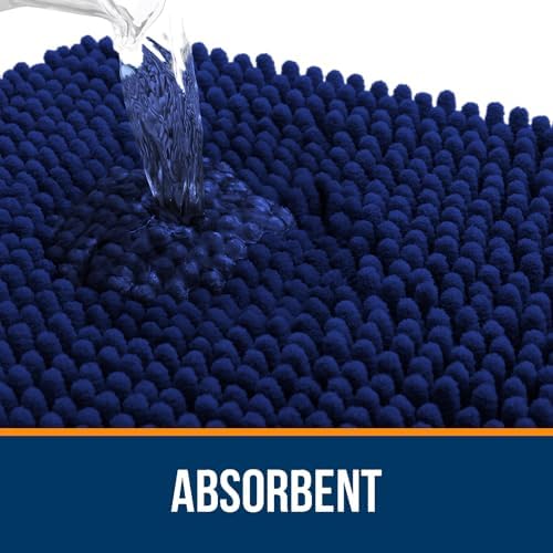 OLANLY Small Bathroom Rugs 24x16, Extra Soft Absorbent Chenille Bath Rugs - Image 4