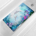 Ocean Blue Bathtub Mat Non-Slip by Denifeiya