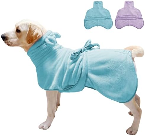 Medium to Large Size Dog Bathrobe, Quick Drying Super Absorbent, Warm Dog Towels - Image 3