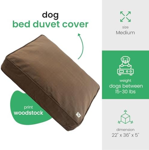 Molly Mutt Woodstock Dog Bed Duvet Cover, GOTS-Certified 100% Organic Cotton - Image 2