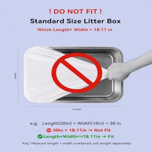 120 Count Pre-Seperated Self-Cleaning Cat Litter Box Liners Bag, Compatible - Image 2