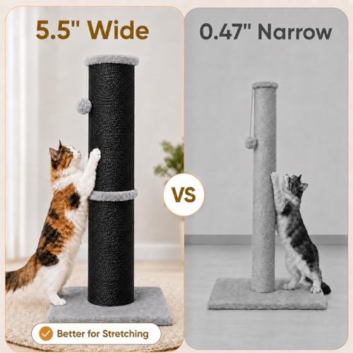 PAWSCRAT 32-Inch Tall Cat Scratching Post, 5.5-Inch Diameter - Image 4