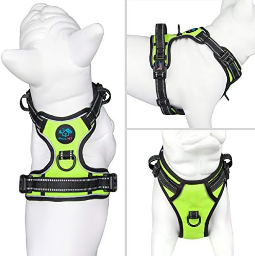 PHOEPET No Pull Dog Harness Medium Reflective Front Clip Puppy Vest - Image 2