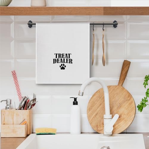 Treat Dealer Kitchen Towels, Funny Dog Kitchen Towels - Image 5