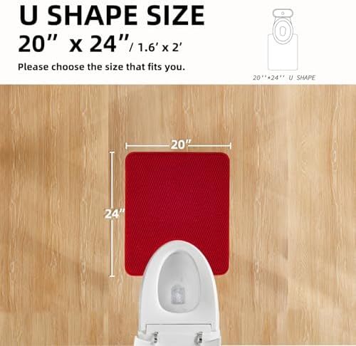 TYUU Christmas Toilet Rug, Thin Toilet Rugs U Shaped Washable Non Slip - Image 2
