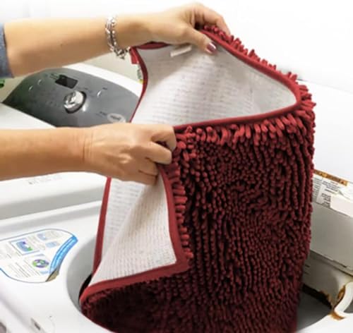 Muddy Mat® 2-Piece Red Medium 30"X19" AS-SEEN-ON-TV Highly Absorbent Microfiber - Image 2