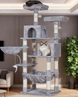 Heybly Cat Tree, 70 inches Tall Cat Tower by HEYBLY