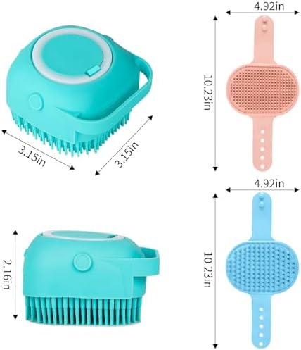 Comotech 6PCS Dog Bath Brush & Dog Toothbrush | Adjustable Handle Shampoo Brush - Image 6