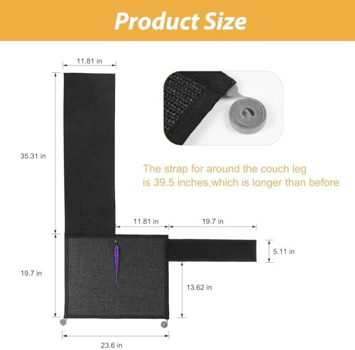 Cat Scratch Couch Protector, Cat Scratch Sofa Armrest Cover - Image 2