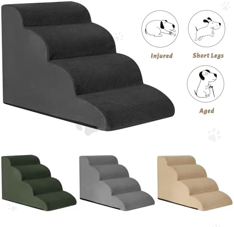 Aodisman Dog Steps for Bed or Couch, 4-Step Pet Stairs Ramp for Small Dogs - Image 7