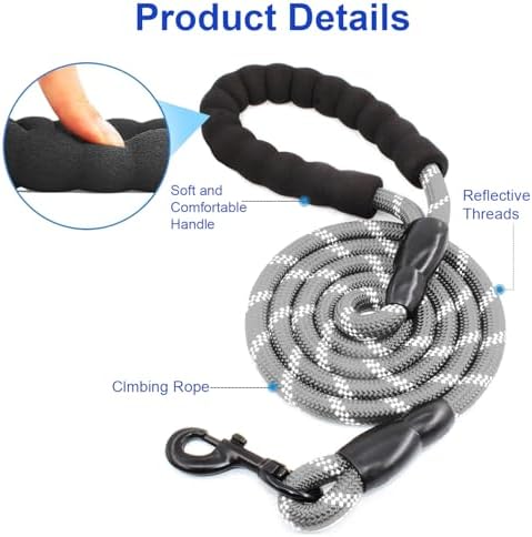 MingXpets Double Dog Leash, 360° Swivel Tangle Free Bungee Walking Training - Image 4