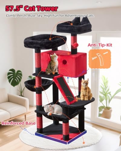 Taoqimiao Gothic Cat Tree, 58In Cat Tower - Image 7