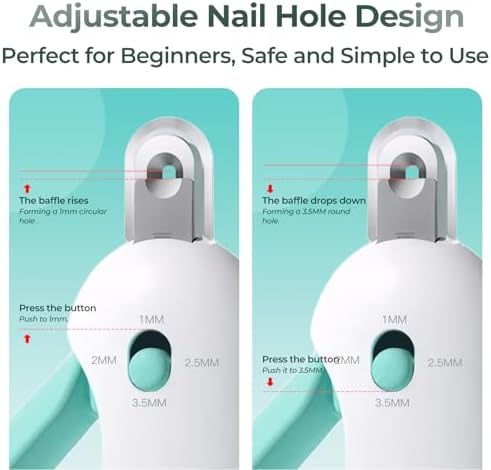 Cat Nail Clippers with a Removable Debris Collector, Adjustable Size, Built-in - Image 3