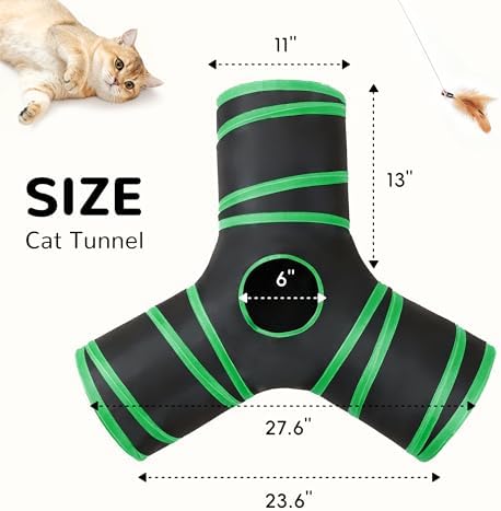 Tempcore Cat Tunnel, 3-Way Collapsible Toy - Image 2