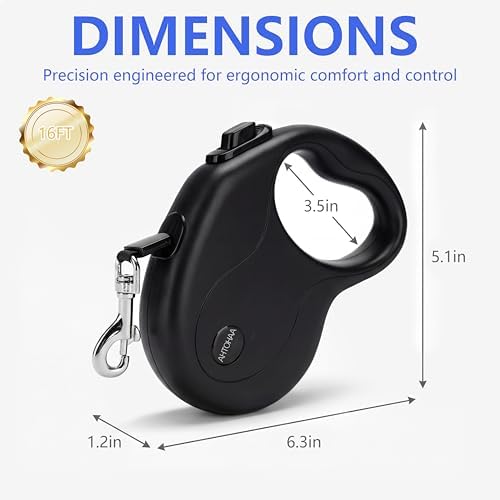 16FT Retractable Dog Leash for Small Medium Dogs/Cats up to 44lbs - Image 2