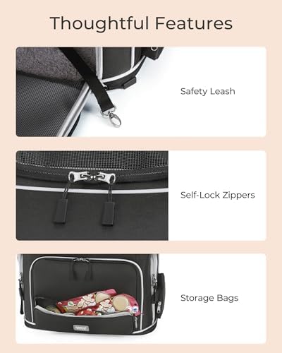 Expandable Pet Carrier: NOBLE DUCK Soft-Sided Cat Dog Carrier 17x11.8X Inches - Image 5
