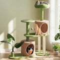 Feandrea Cat Tree, 42.9-Inch Multi-Level Plush Cat Tower, Artificial Leaves by FeandreabySONGMICSHOME