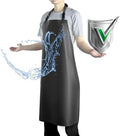 Waterproof Apron with Comfortable Adjustable Bib Rubber Vinyl Dishwasher Heavy by Vammcht