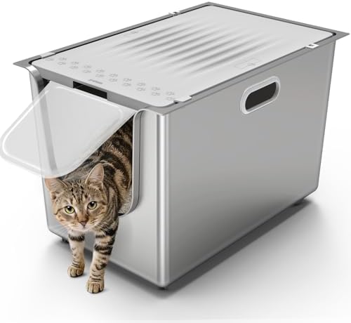 Stainless Steel Litter Box by PTFFF