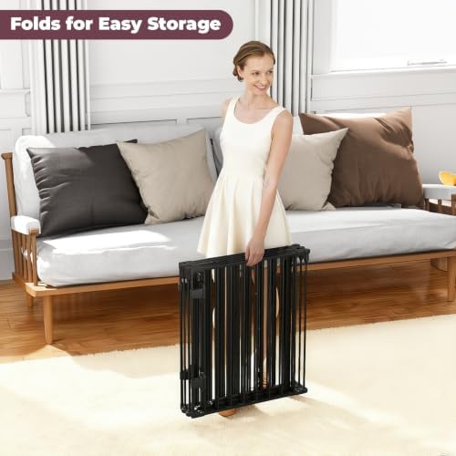 144" Extra Wide Baby Gate with Door, Configurable Baby Fence - Image 6