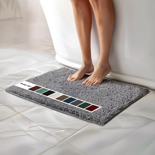 Muddy Mat Chenille Bathroom Rugs Quick Dry Microfiber Mats Non Slip Washable by MuddyMat%C2%AE