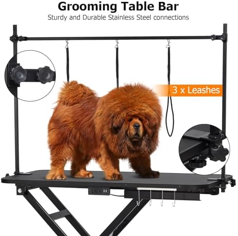 47 in Electric Pet Grooming Table w/Leveling Wheels, Max 264 LBS - Image 4