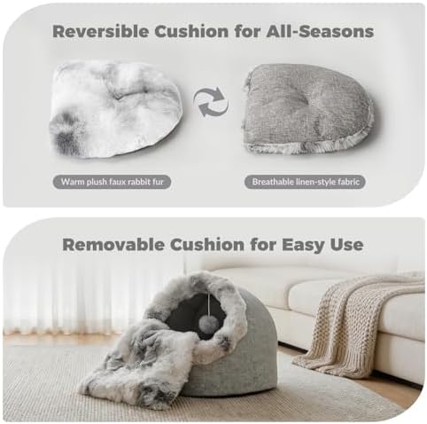 Avont Cat Bed Cave for Indoor Cats, Semi-Enclosed - Image 6
