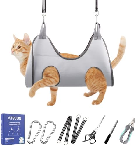 Pet Grooming Hammock Harness for Small Dogs & Cats Nail Trimming, Dog Sling for by ATESON