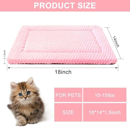 Dog Bed Mat, Reversible & Ultra Soft Kennel Pad-Machine Washable Pet Bed - Image 3