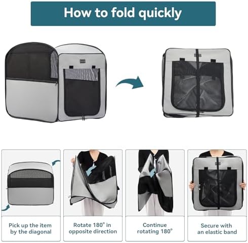Petsfit Travel Dog Crate，Pop Up Dog Crate - Image 5