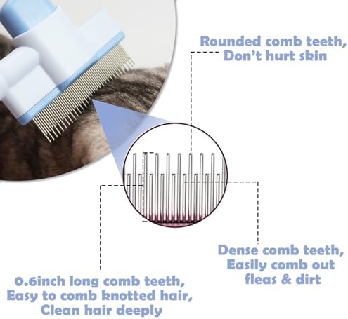 Cat Comb Pet Comb Self Cleaning Upgraded Cat Brush - Image 5