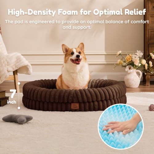 ChiXnuggle Orthopedic Dog Bed, Washable Cover, Faux Fur Bolster Pet Couch - Image 4