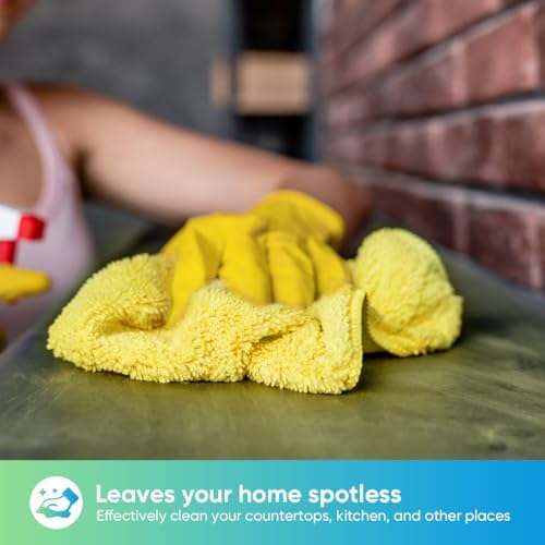 HOMEXCEL Yellow Microfiber Cleaning Cloth, Microfiber Towels - Image 3