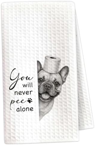 Funny French Bulldog Bathroom Hand Towel, Dog Lover Gifts-A09 by OXRUN