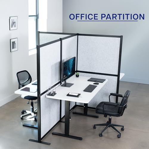 VIVO Light Gray 66 inch High Corner Privacy Panel, PP-MWS63B-L - Image 4